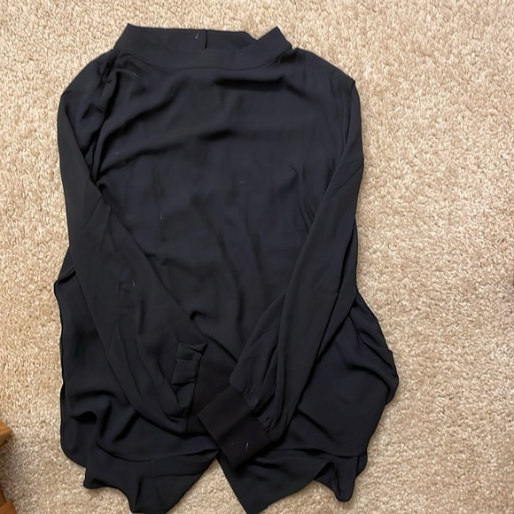 NWT loft sheer long sleeve w/button back - Picture 5 of 5